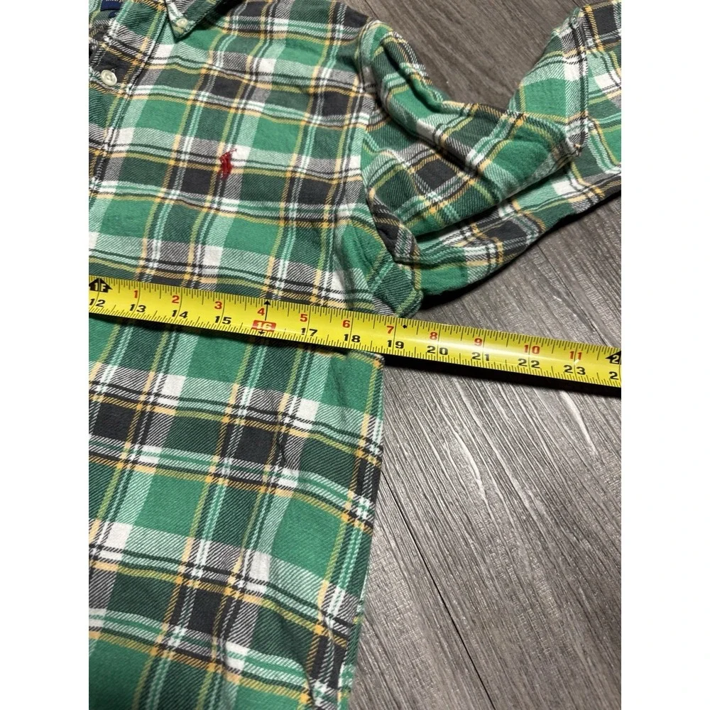 Polo Ralph Lauren Shirt Men S Tartar‎ Plaid Classic Fit Green Flannel Outdoors.